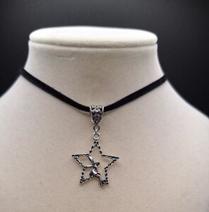 Handmade Black Velvet Fairy Star Cottage Core Choker